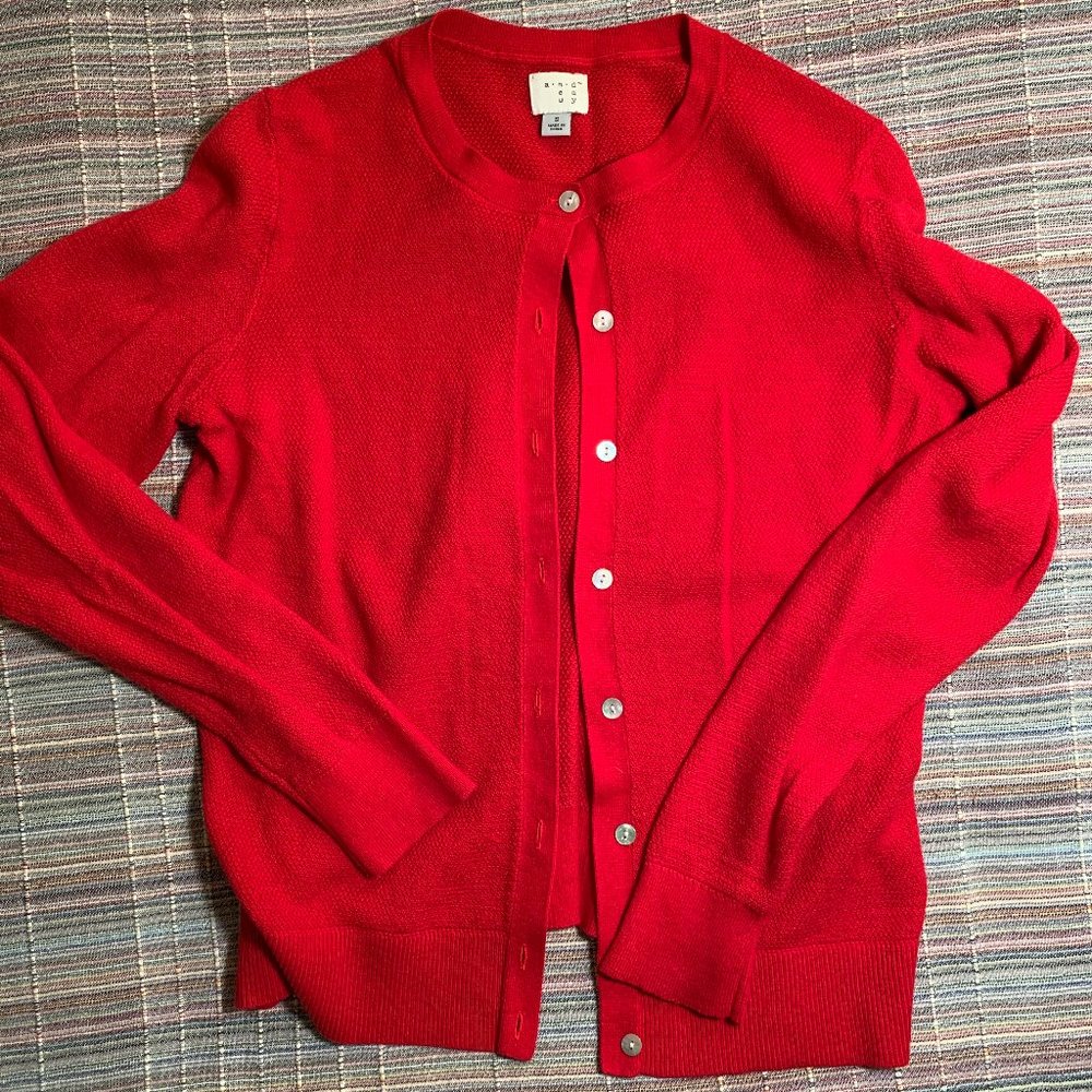 target red cardigan